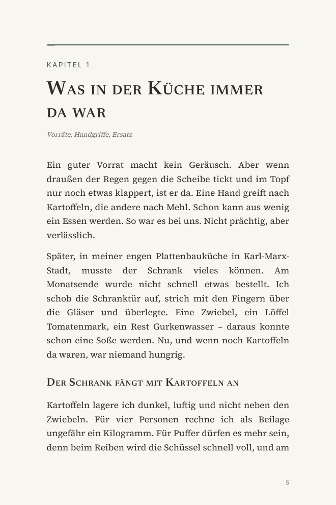 Seite 5 — Was in der Küche immer da war