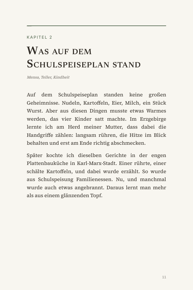 Seite 11 — Was auf dem Schulspeiseplan stand